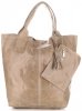 Bőr táska shopper bag Genuine Leather bézs 788